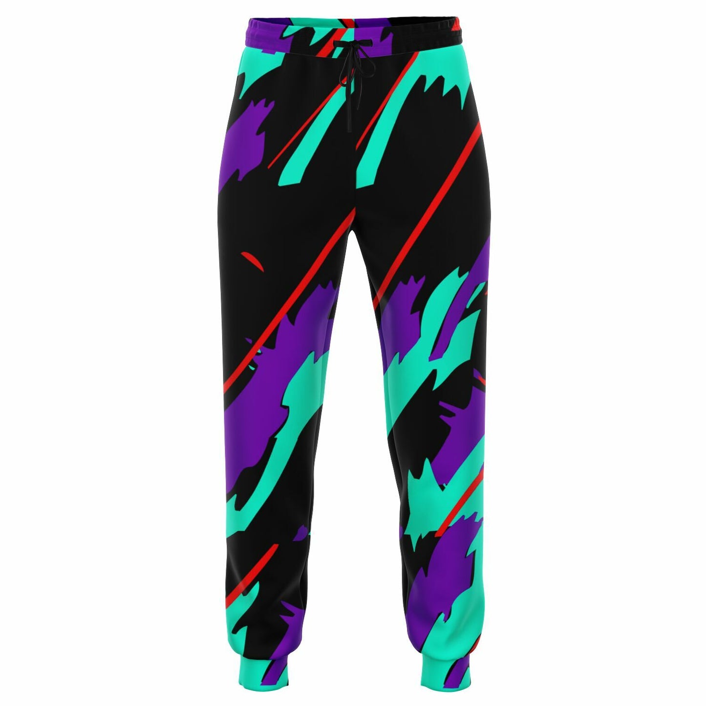 Purple Turquoise Pattern Fashion Sweatpants