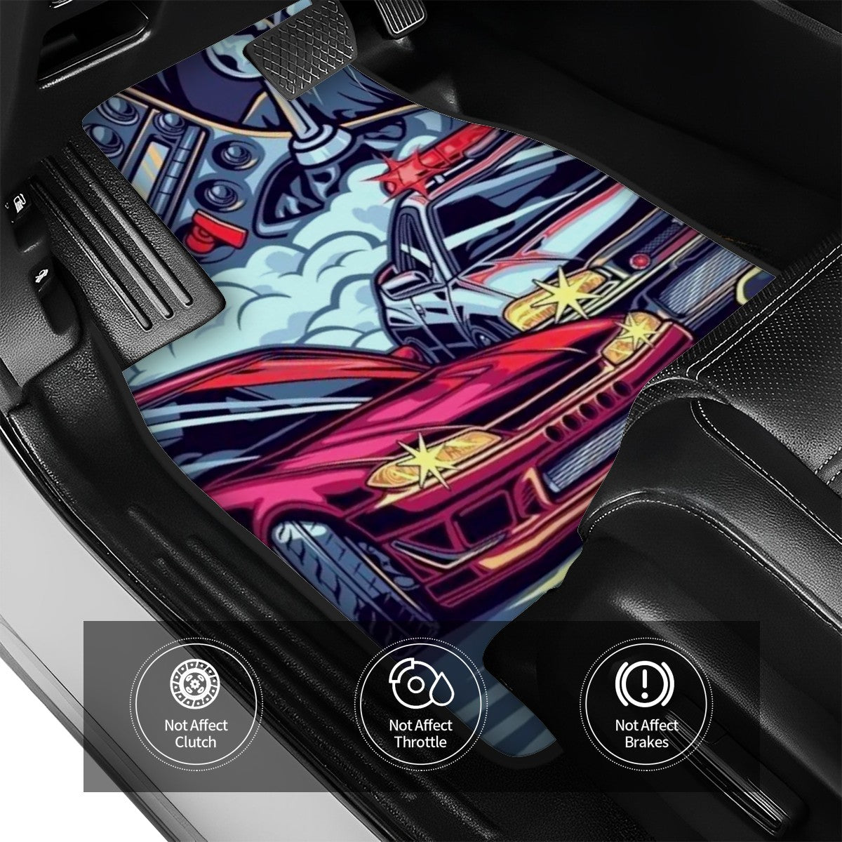 JDM Drift Illustration Automotive Floor Mats