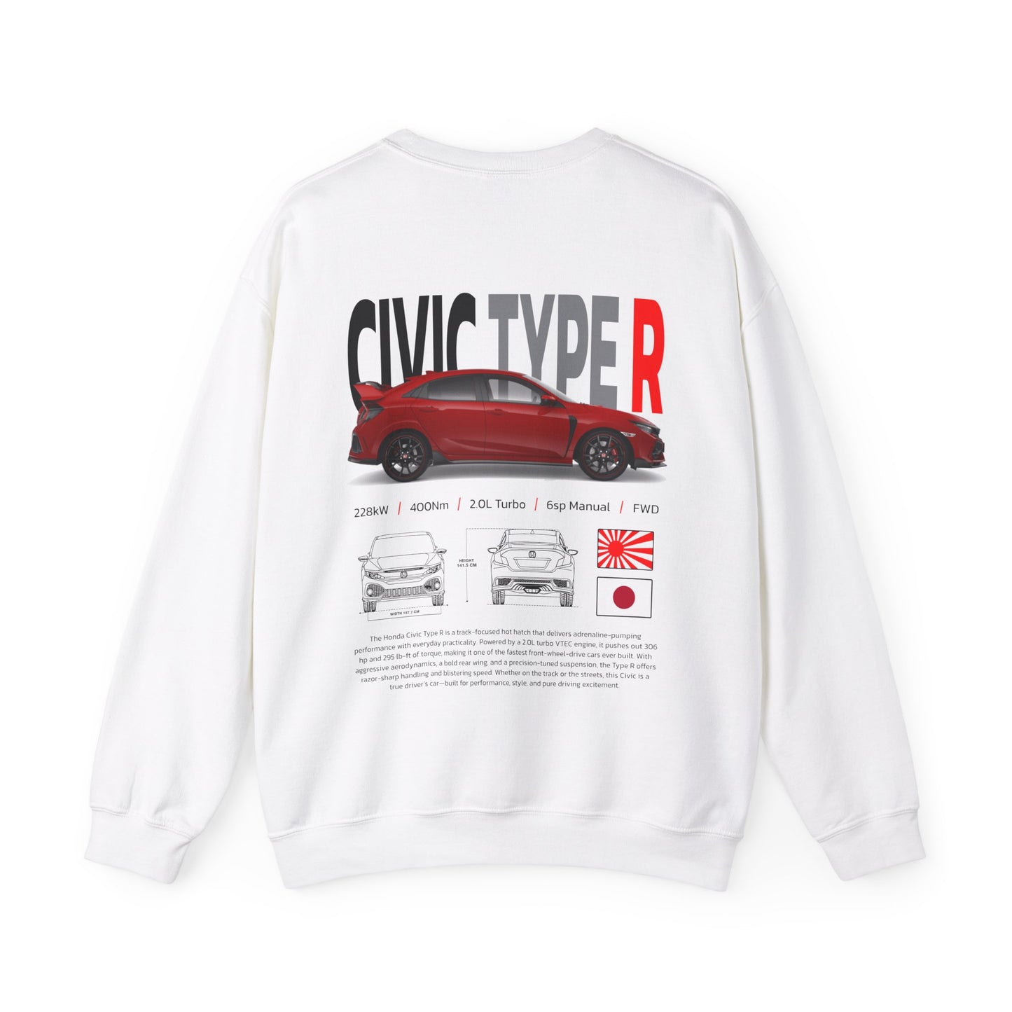 Civic Type R Poster Style Crewneck Sweatshirt