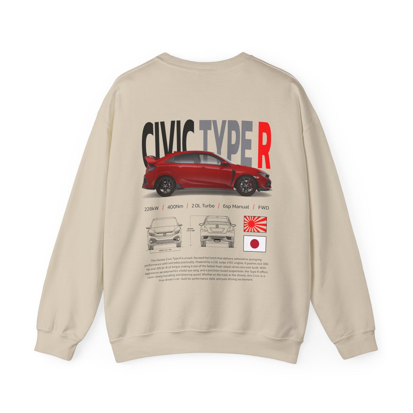 Civic Type R Poster Style Crewneck Sweatshirt