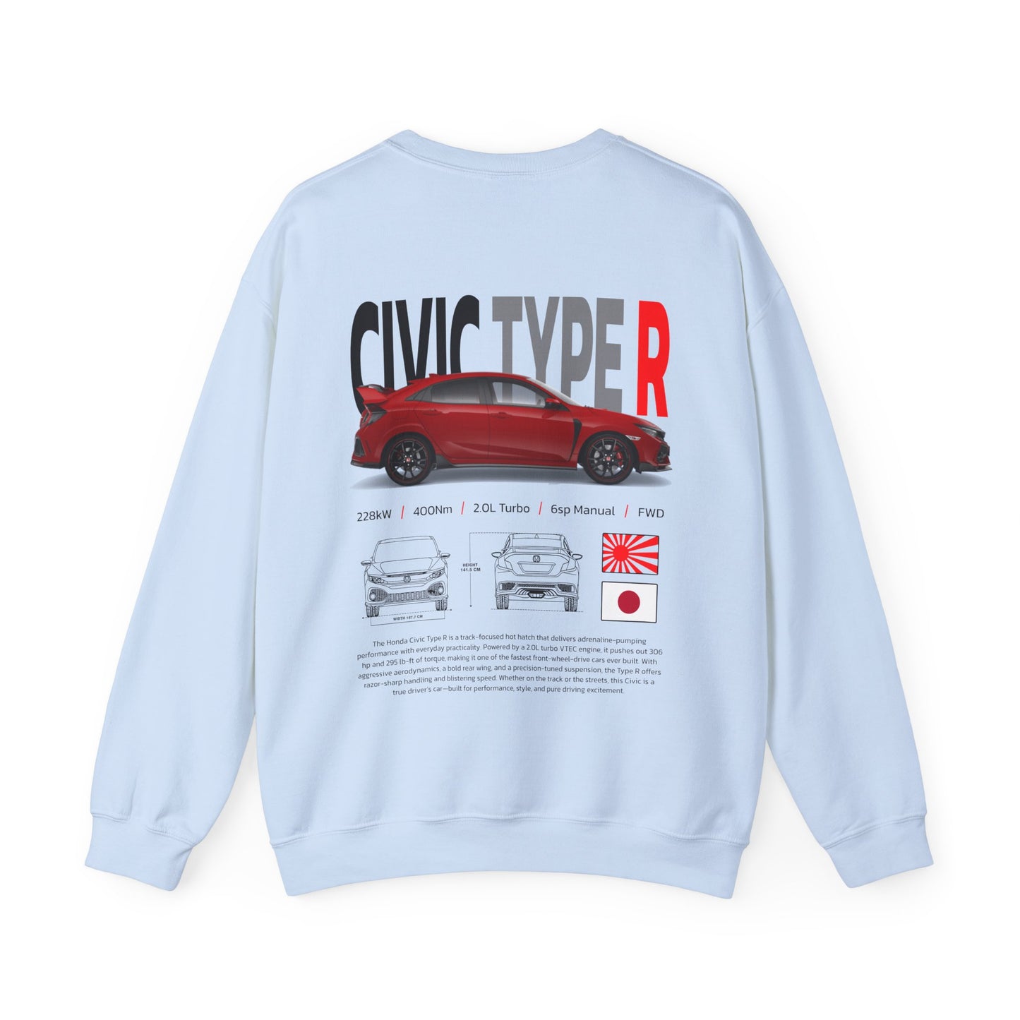 Civic Type R Poster Style Crewneck Sweatshirt