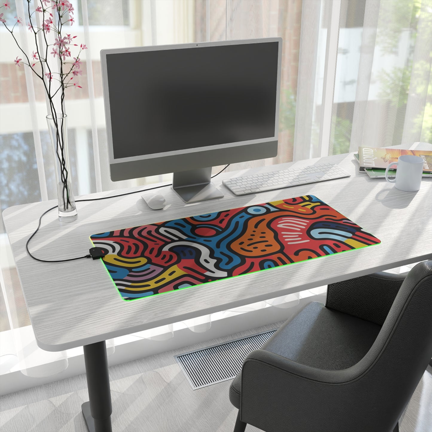 Unique Abstract Art RGB Gaming Mouse Pad
