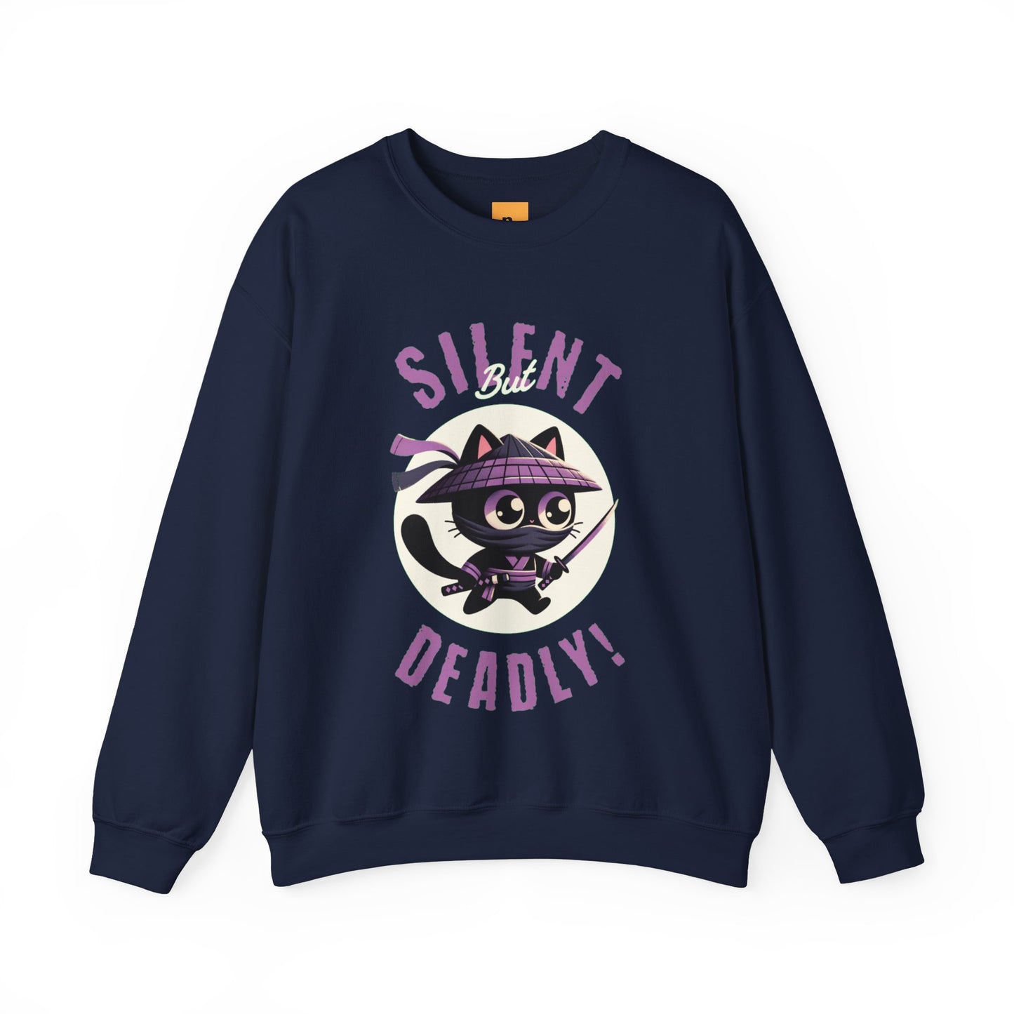 Silent But Deadly Ninja Cat Unisex Heavy Blend™ Crewneck Sweatshirt