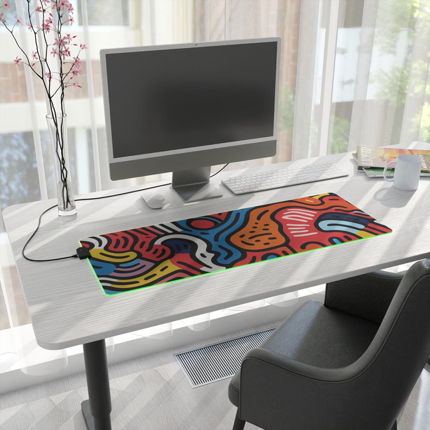 Unique Abstract Art RGB Gaming Mouse Pad