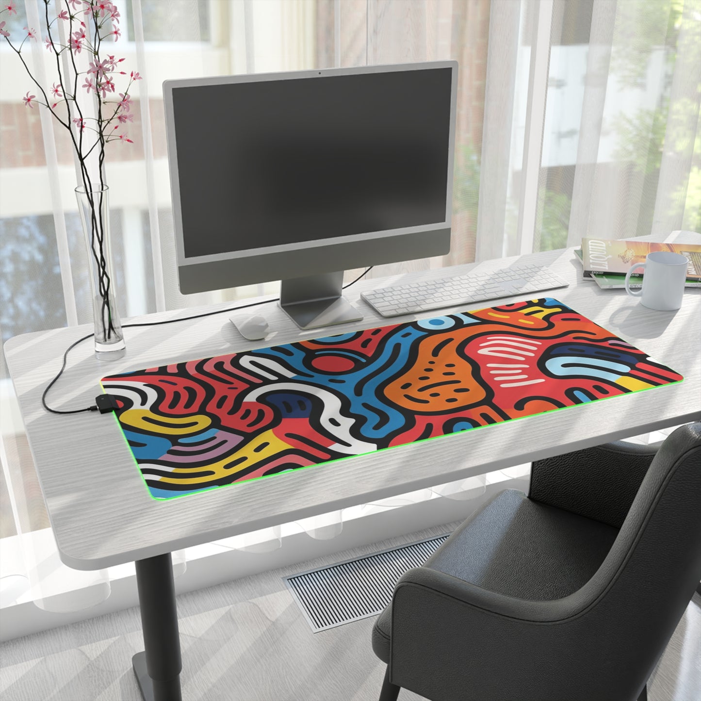 Unique Abstract Art RGB Gaming Mouse Pad