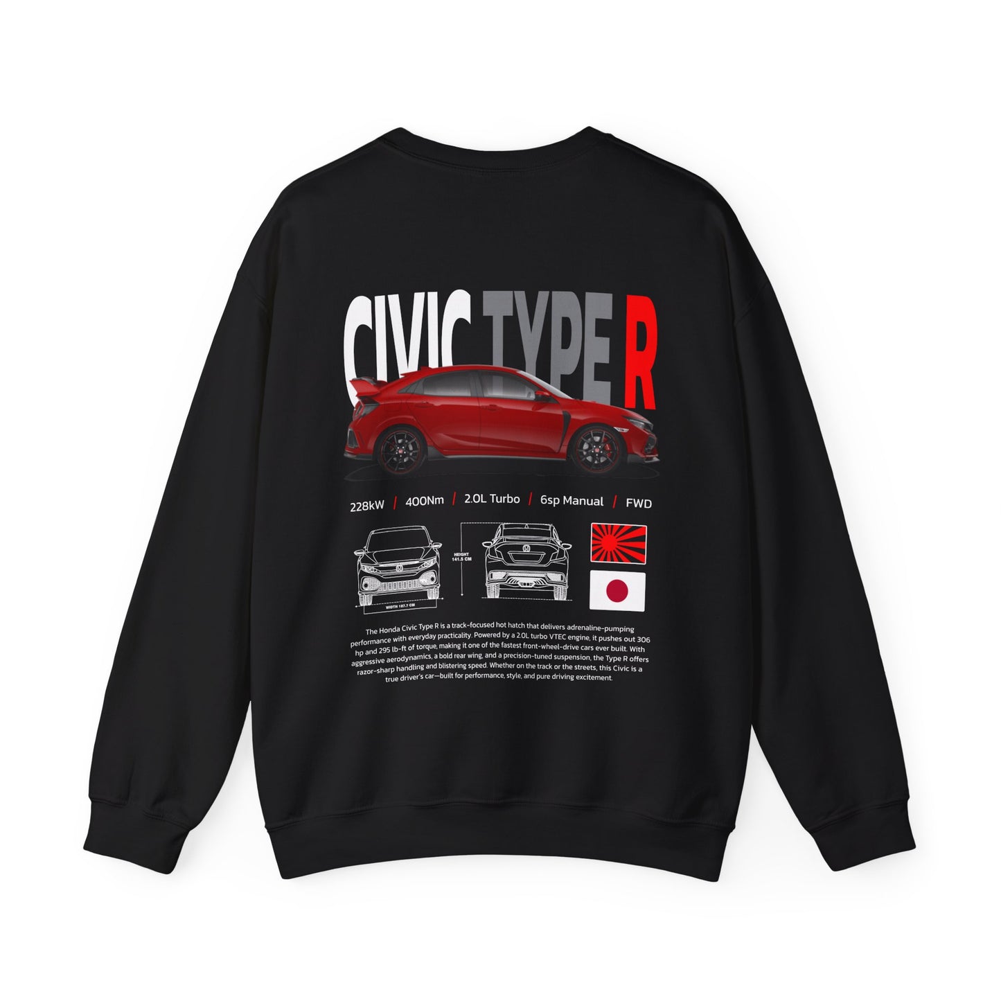 Civic Type R Poster Style Crewneck Sweatshirt