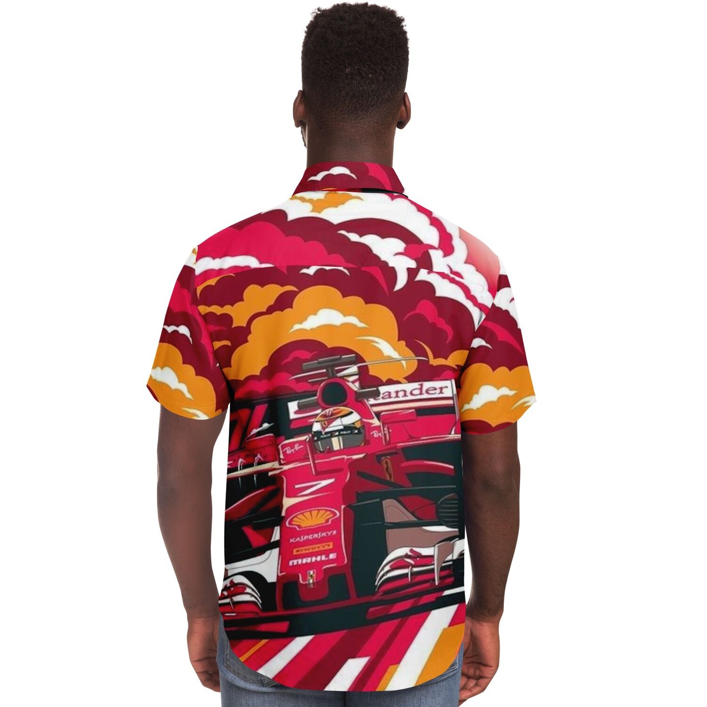 F1 Artwork Short Sleeve Button Down Shirt - AOP