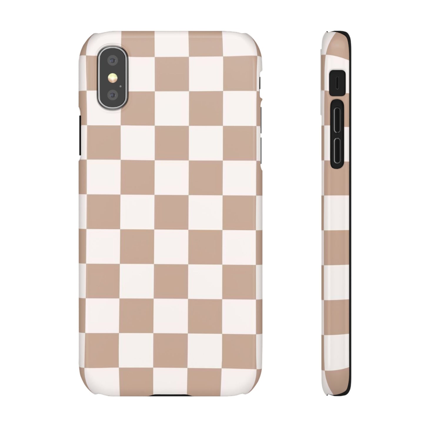 Minimalistic Checkered Pattern Snap Case