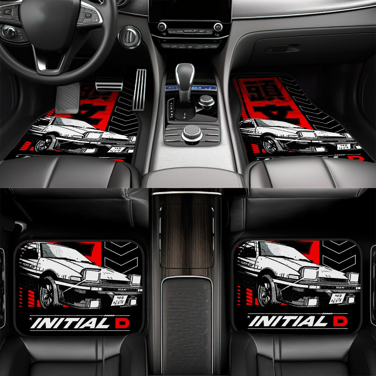 Initial D AE86 Inspired Automotive Floor Mats