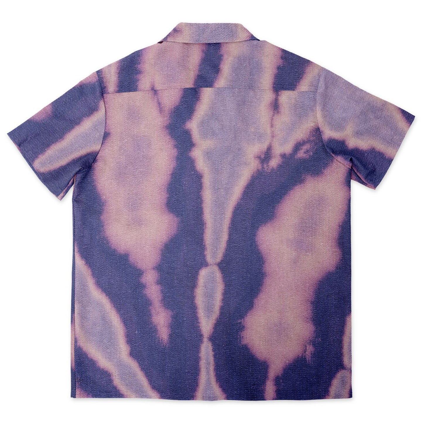 Tie-Dye Pattern Inspired Spread Collar Short Sleeve Shirt