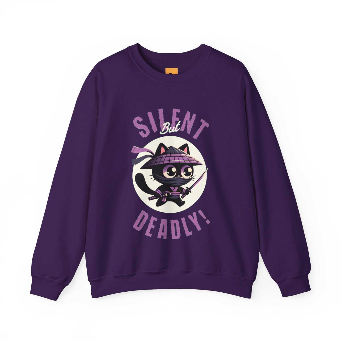 Silent But Deadly Ninja Cat Unisex Heavy Blend™ Crewneck Sweatshirt