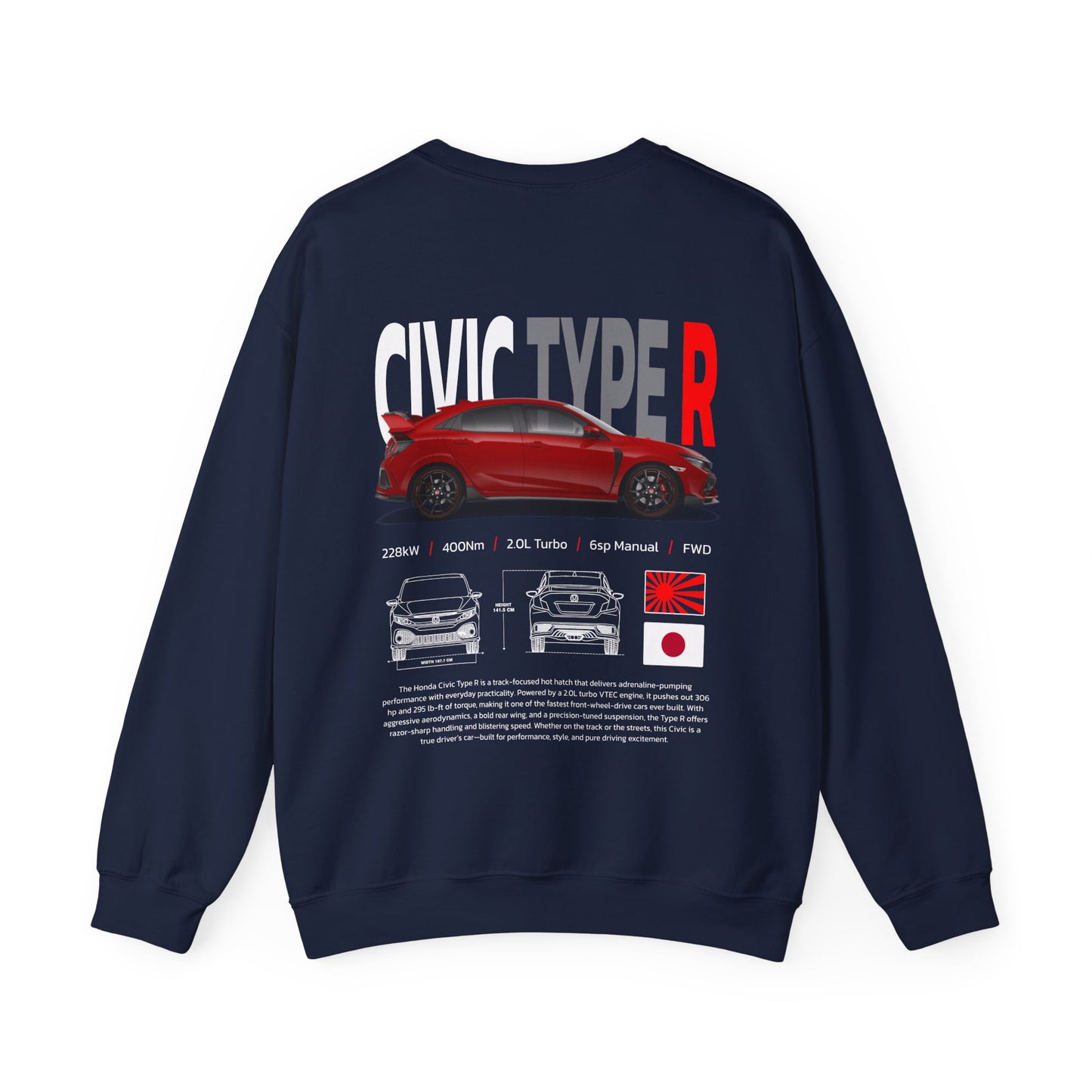 Civic Type R Poster Style Crewneck Sweatshirt
