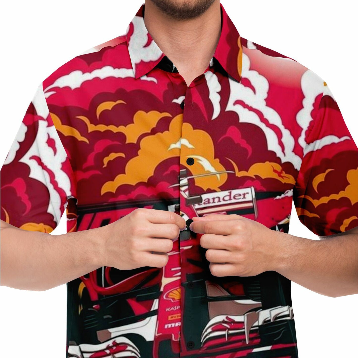 F1 Artwork Short Sleeve Button Down Shirt - AOP