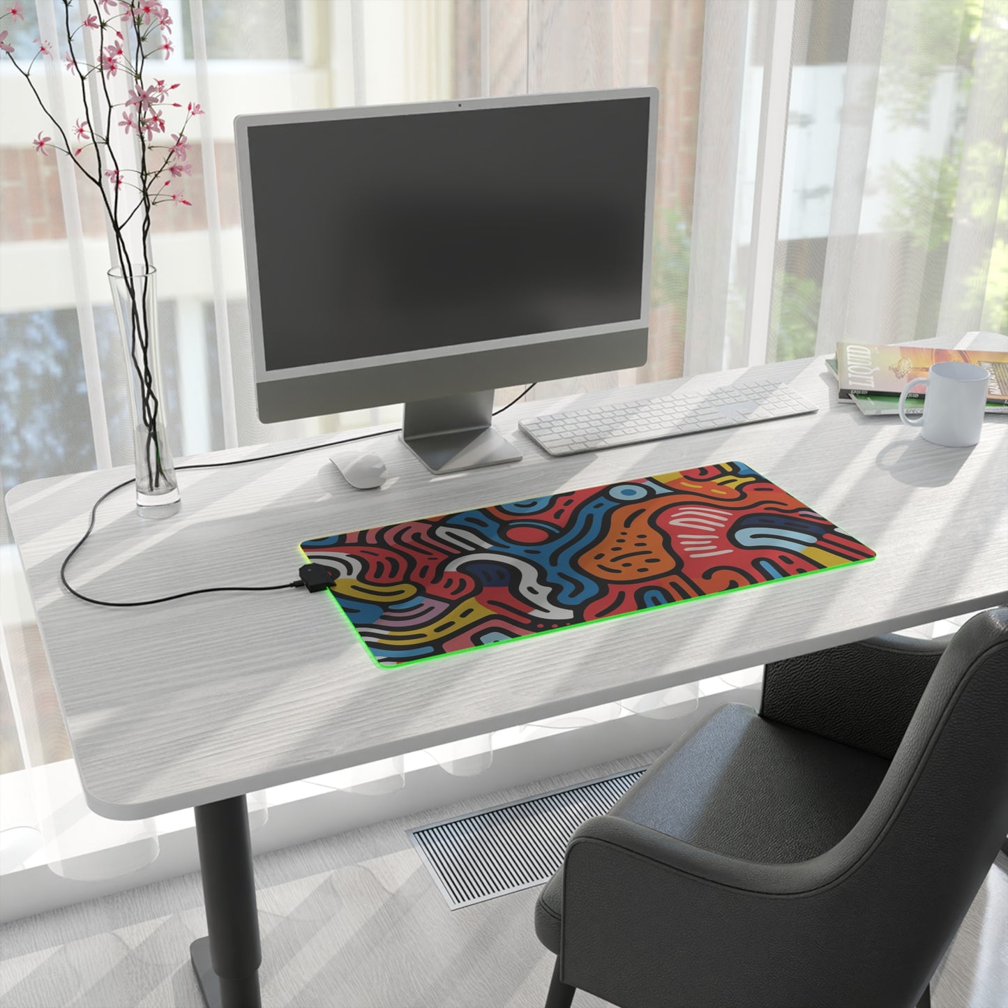 Unique Abstract Art RGB Gaming Mouse Pad