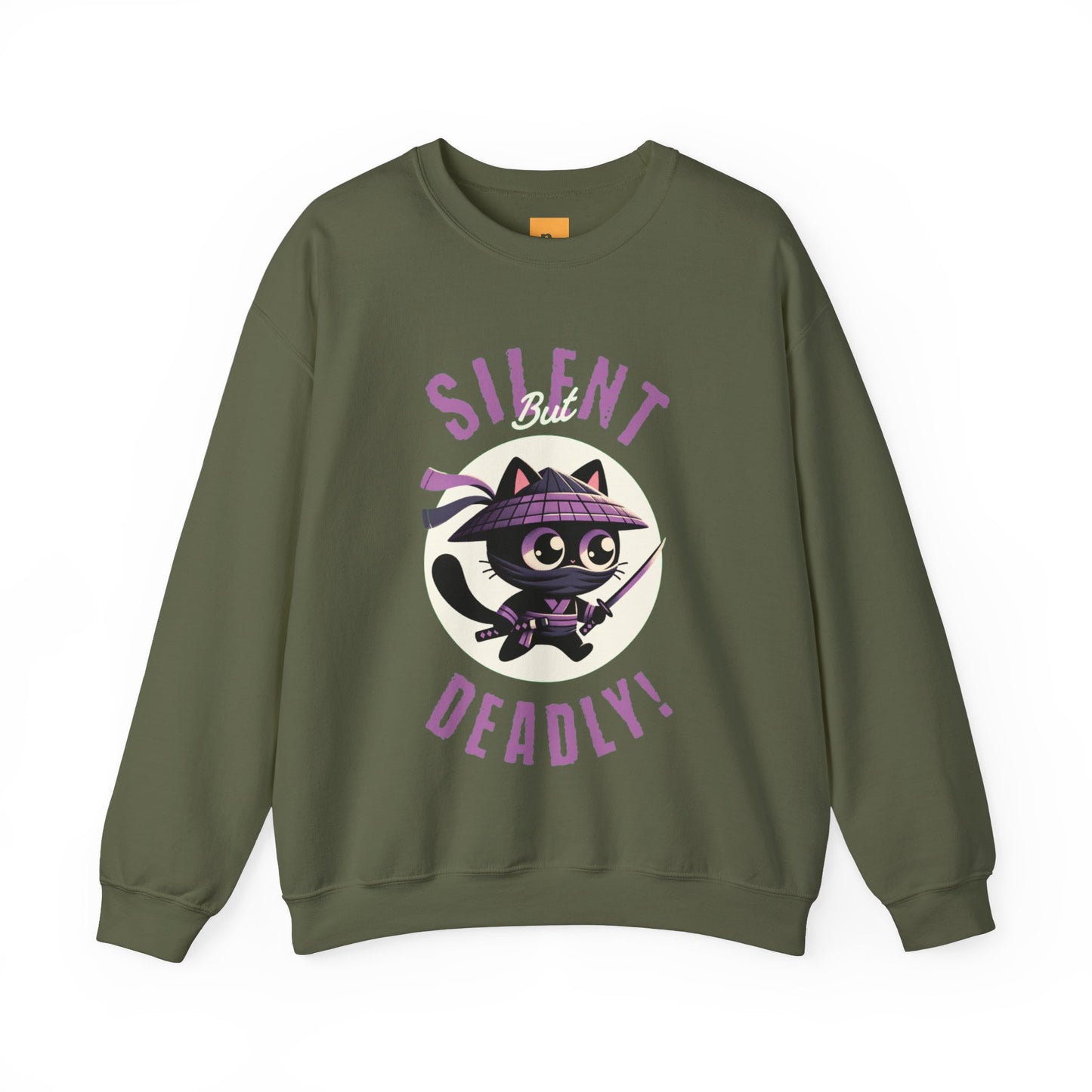 Silent But Deadly Ninja Cat Unisex Heavy Blend™ Crewneck Sweatshirt