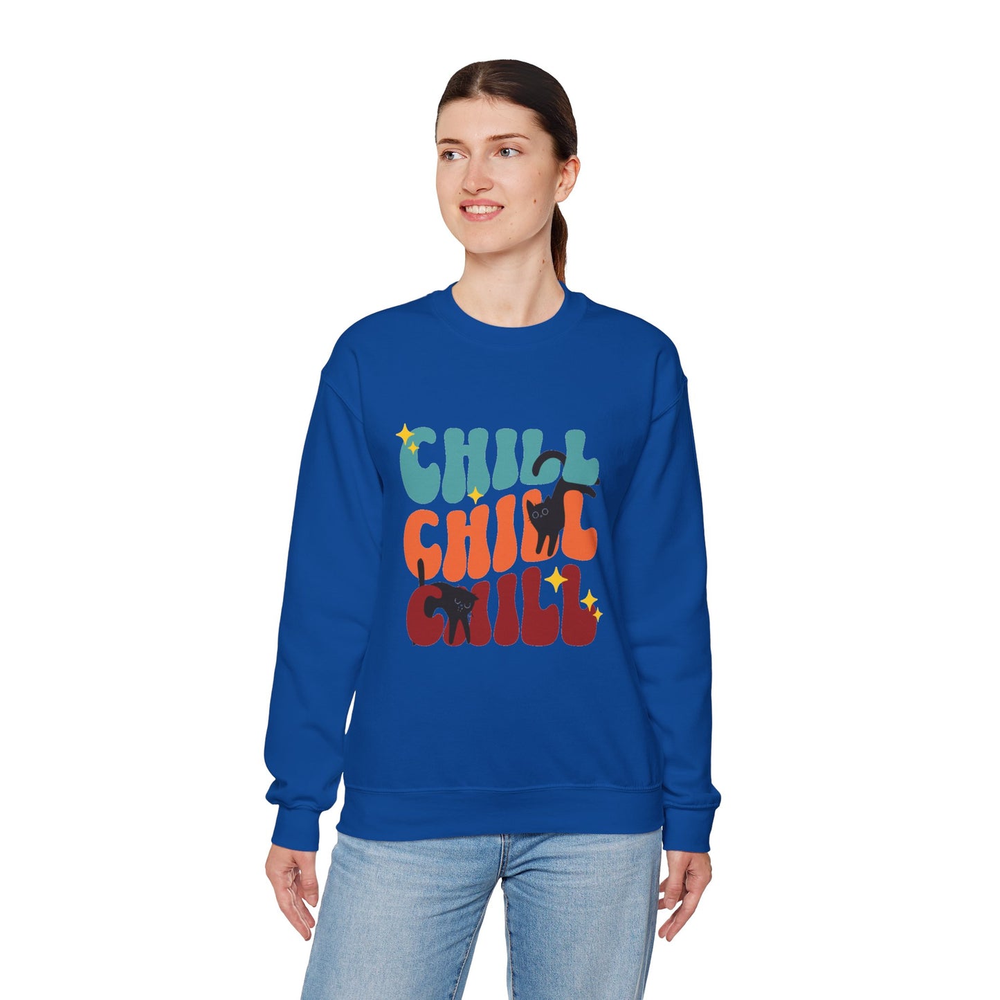 Chill Cat Unisex Heavy Blend™ Crewneck Sweatshirt