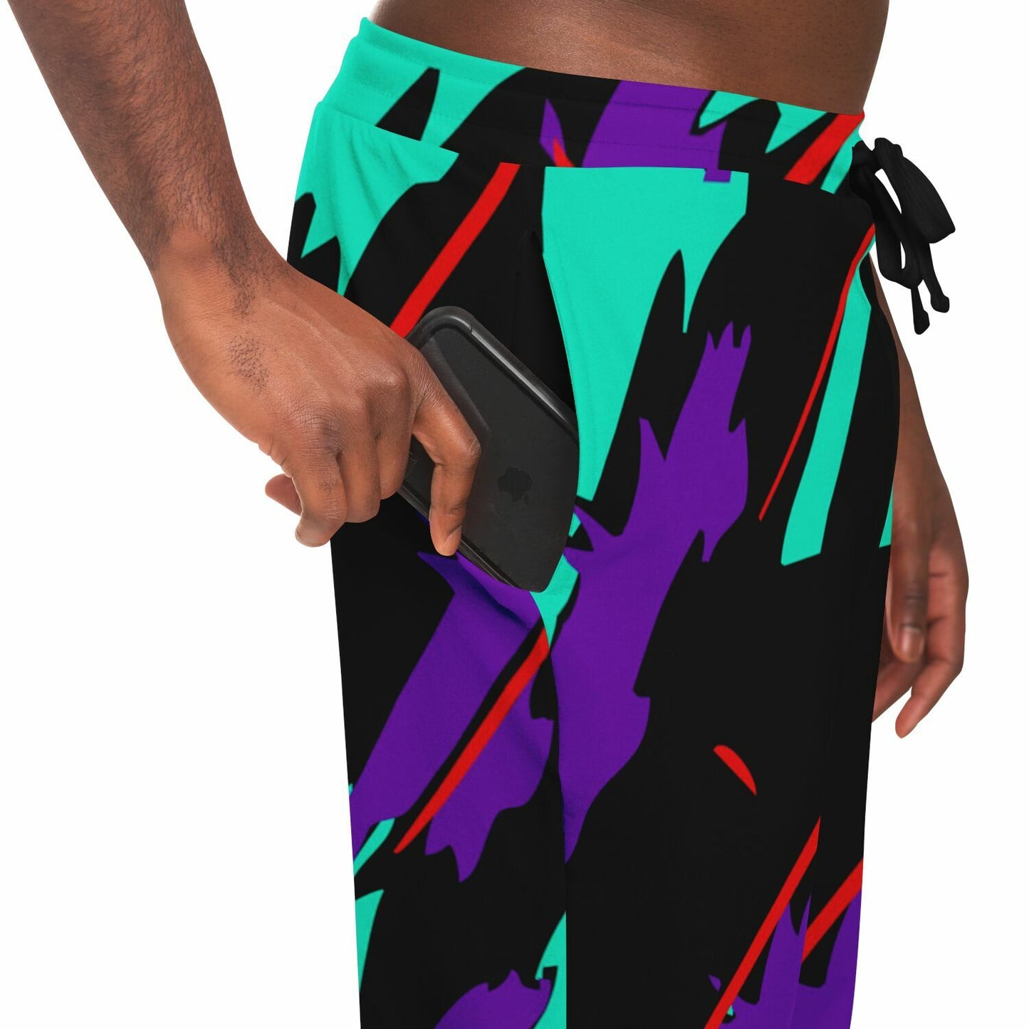 Purple Turquoise Pattern Fashion Sweatpants