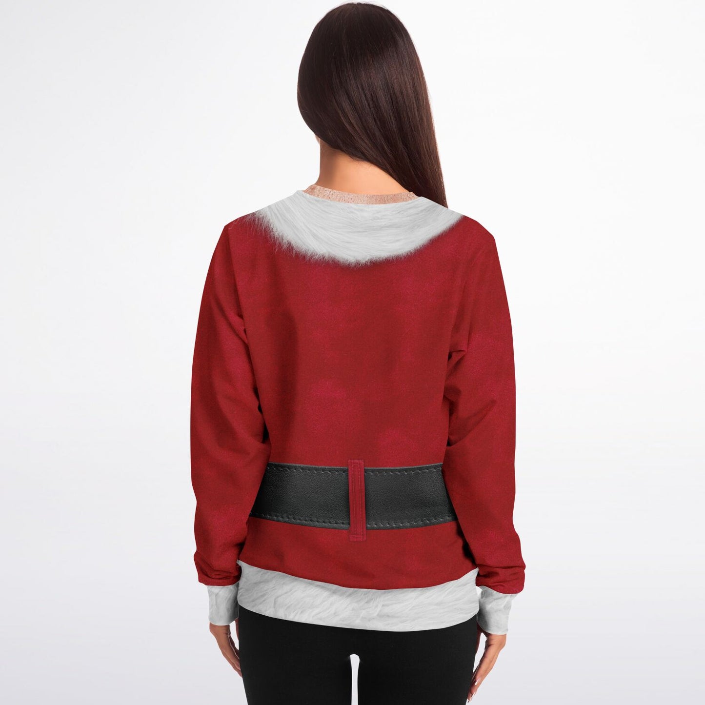 Fit Caucasian Santa Print Christmas Sweatshirt