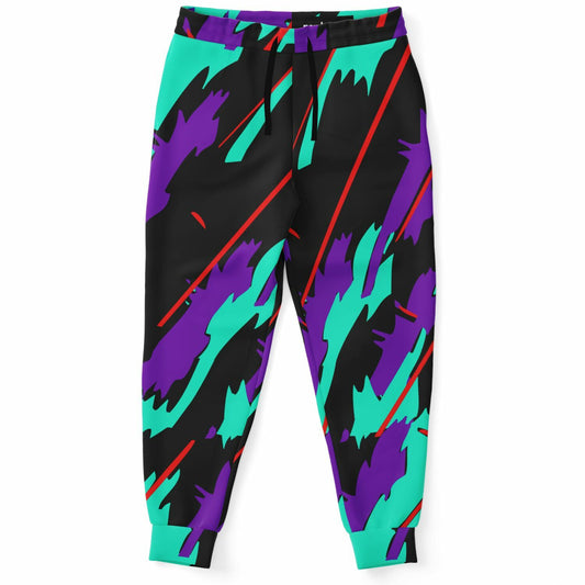 Purple Turquoise Pattern Fashion Sweatpants