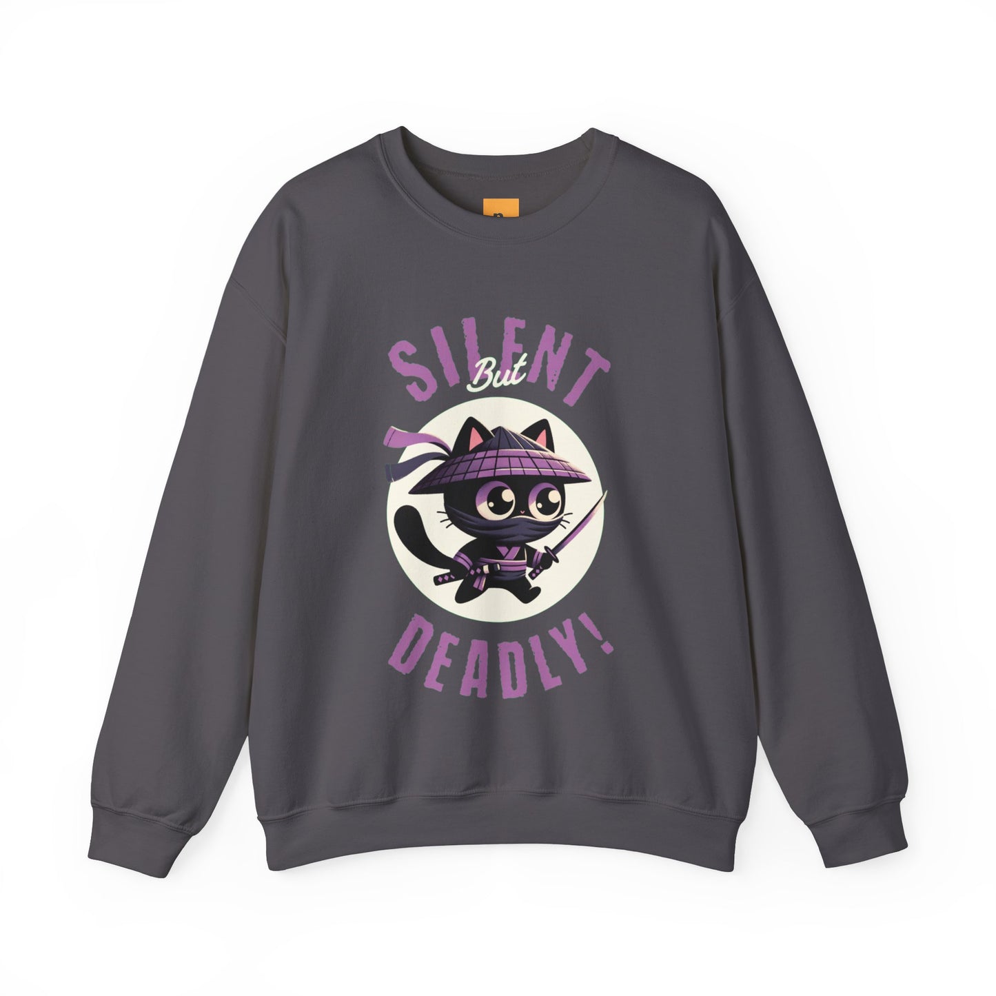 Silent But Deadly Ninja Cat Unisex Heavy Blend™ Crewneck Sweatshirt