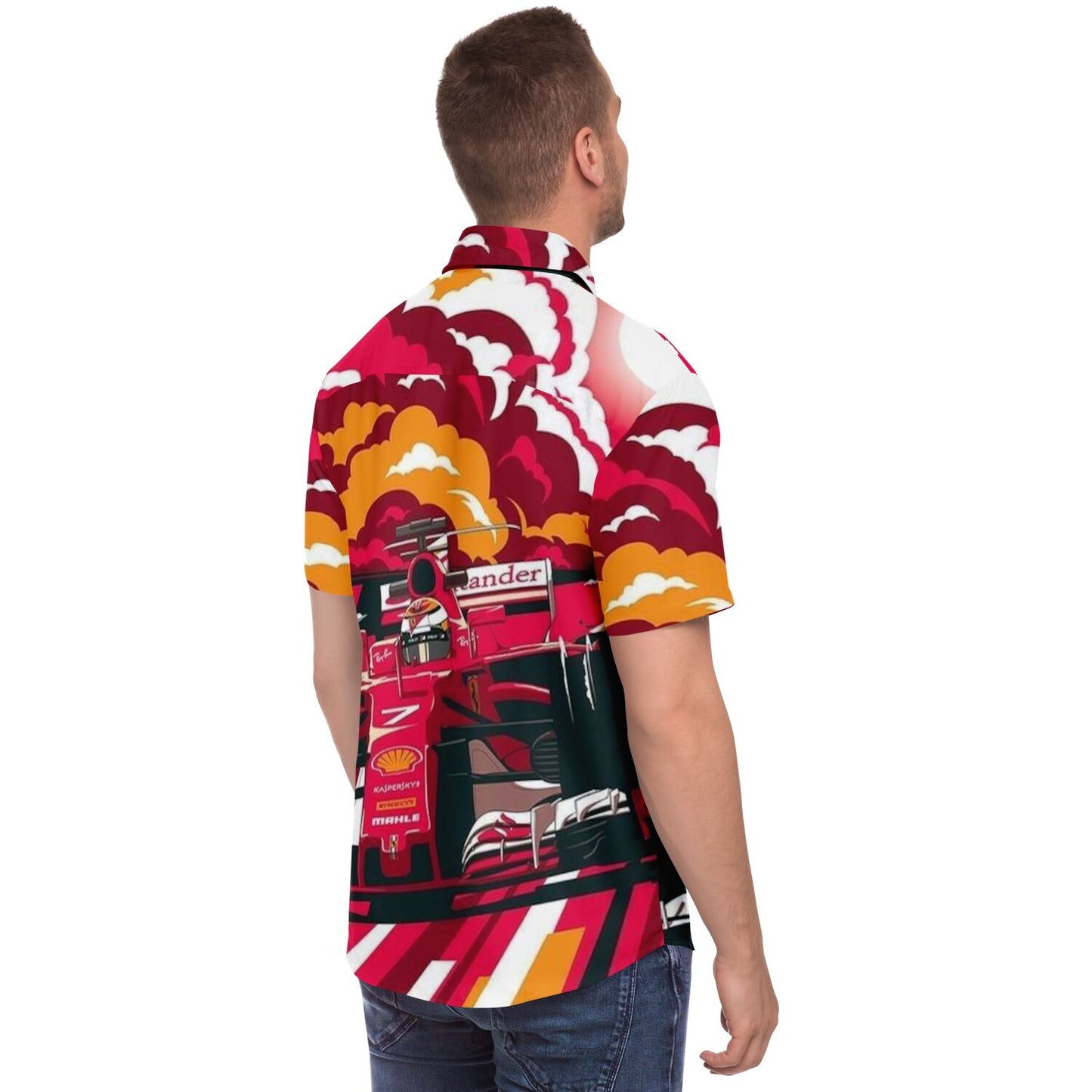 F1 Artwork Short Sleeve Button Down Shirt - AOP