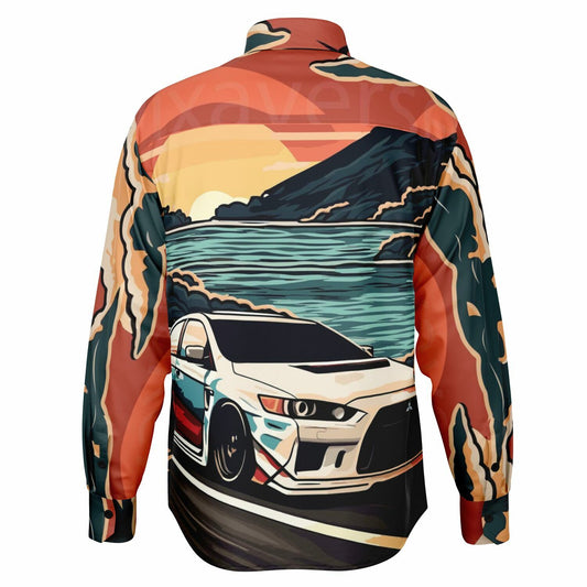 Evo X Illustration Long Sleeve Button Down Shirt - AOP