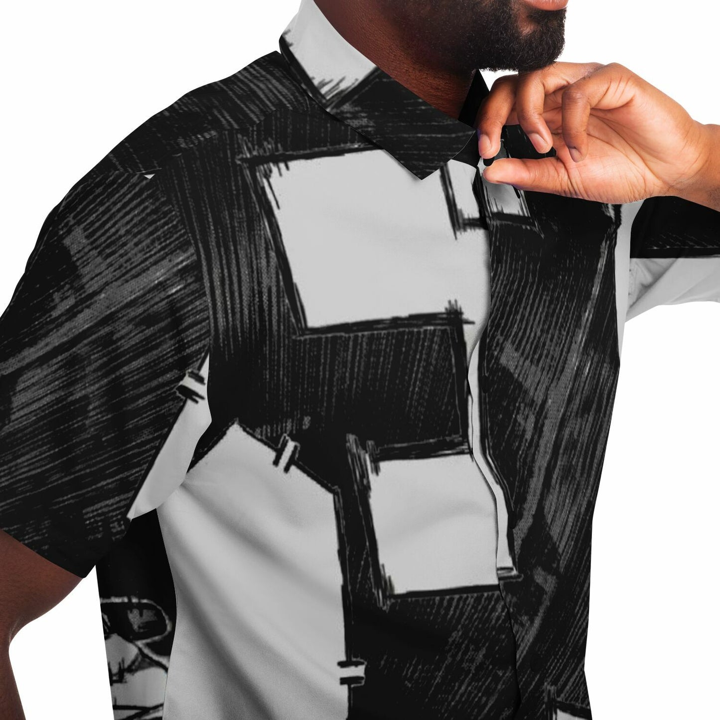 Bimmer Supra Illustration Short Sleeve Button Down Shirt - AOP