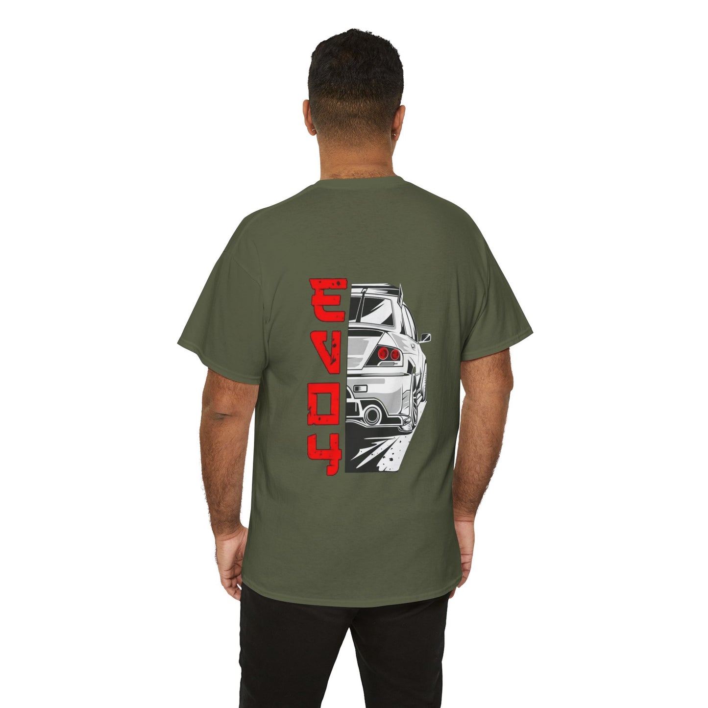 Mitsubishi Evo Back Print Unisex Heavy Cotton Tee