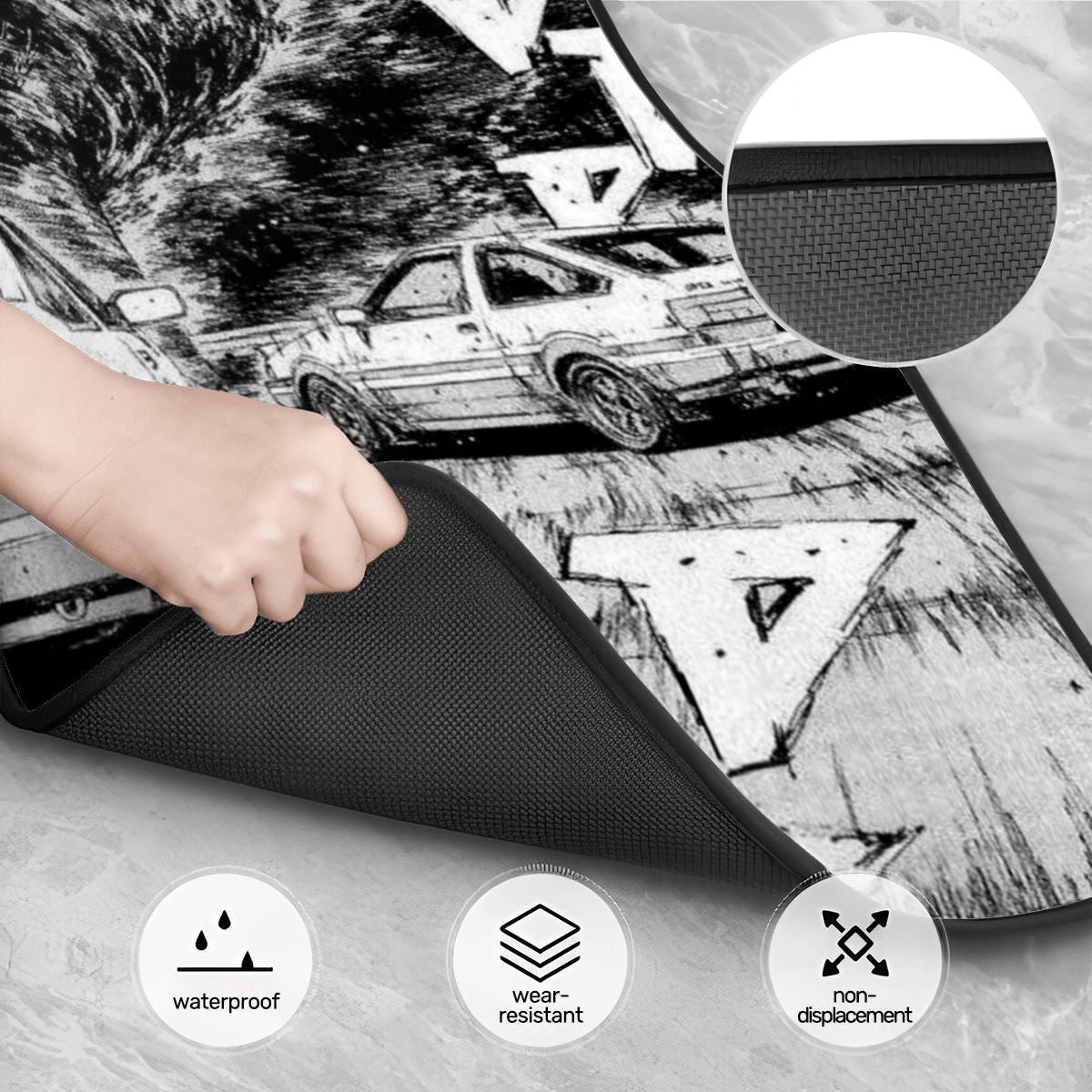 AE86 Pencil Artwork Automotive Floor Mats