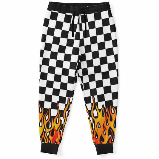 Checkered Flames Fashion Sweatpants