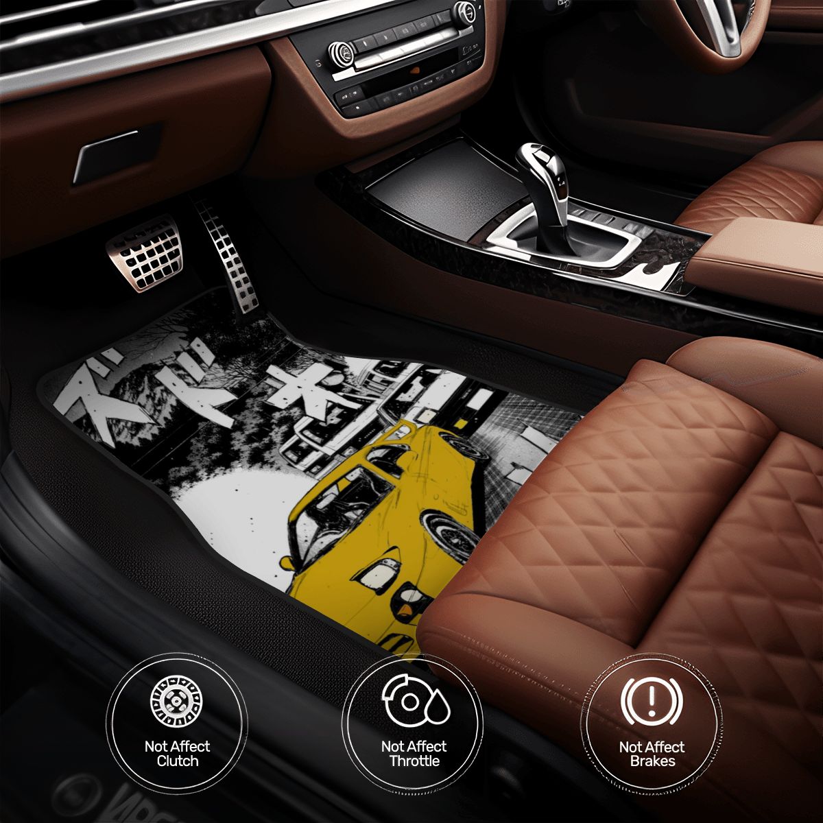 RX7 AE86 Illustration Artwork Automotive Floor Mats