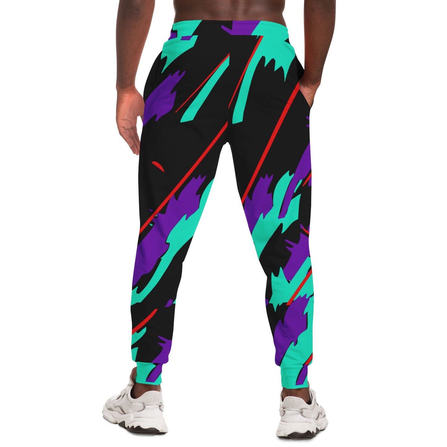 Purple Turquoise Pattern Fashion Sweatpants