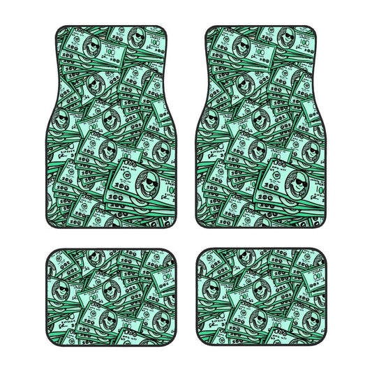 Dollar Bills Illustration Automotive Floor Mats