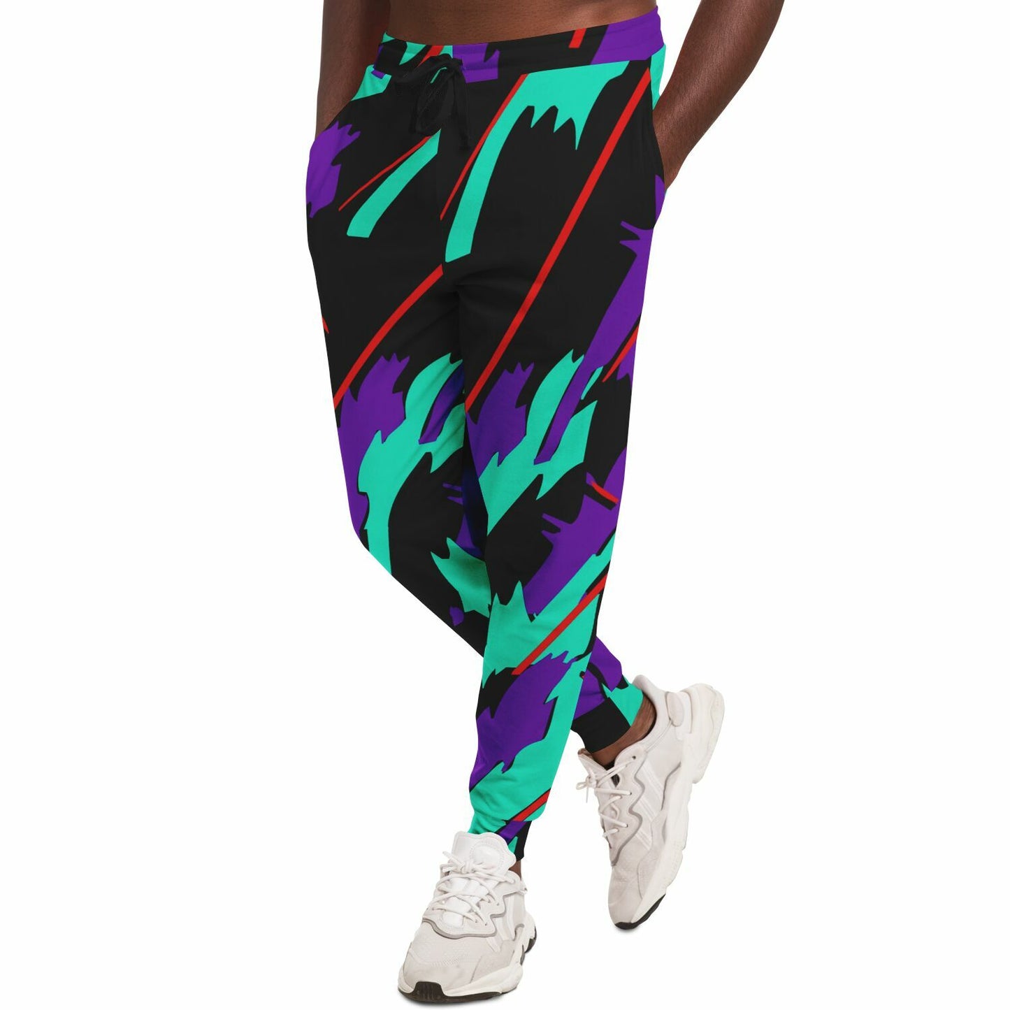 Purple Turquoise Pattern Fashion Sweatpants
