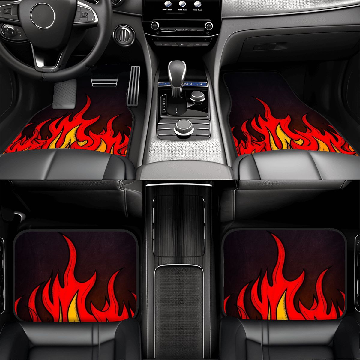 Flames Automotive Floor Mats