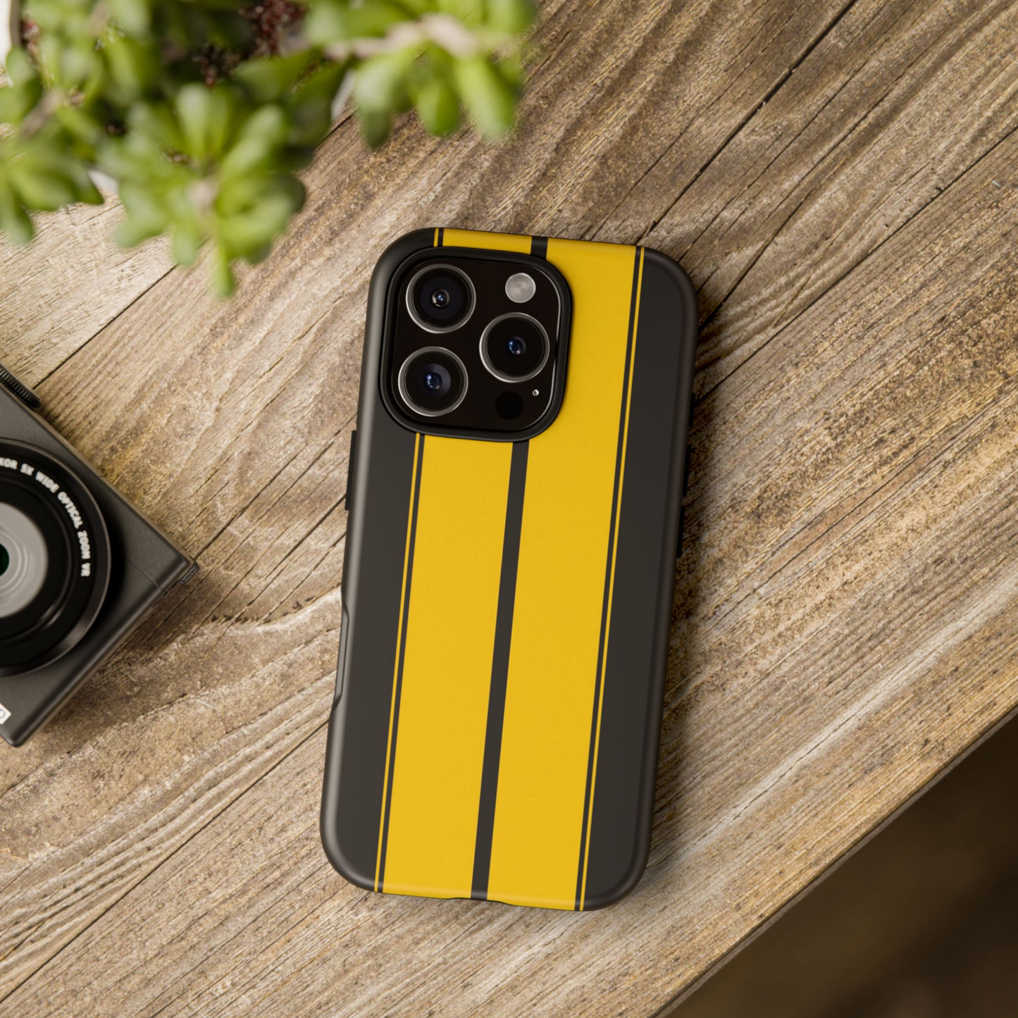 Yellow Racing Stripes Snap Case