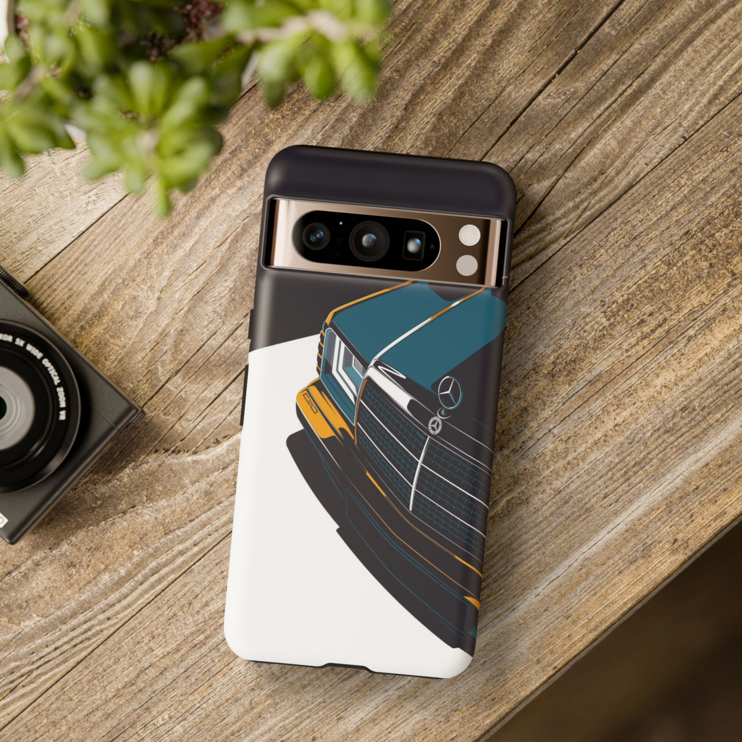 Merc W124 Illustration Tough Magnetic Case