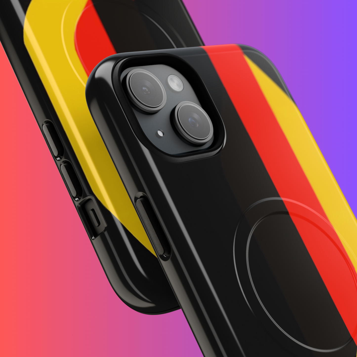 Racing Stripe Pattern Tough Phone Case