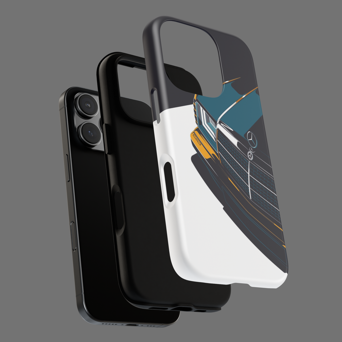Merc W124 Illustration Tough Magnetic Case