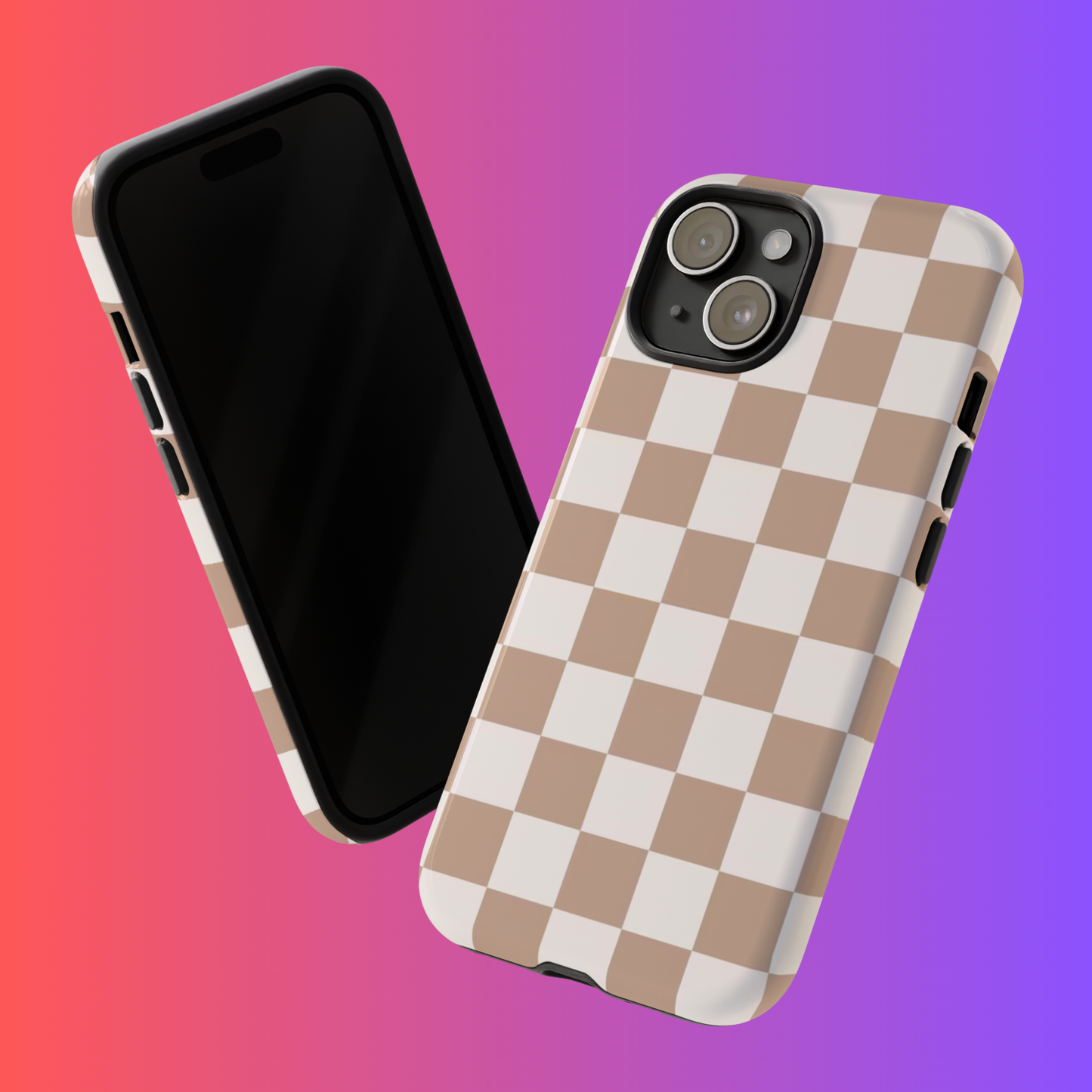 Minimalistic Checkered Design Tough Cases