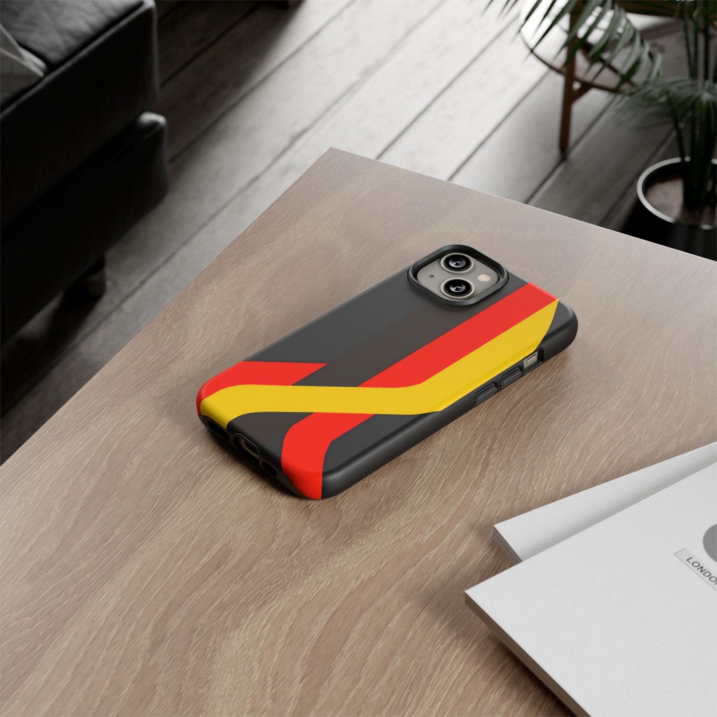 Racing Stripe Pattern Tough Phone Case