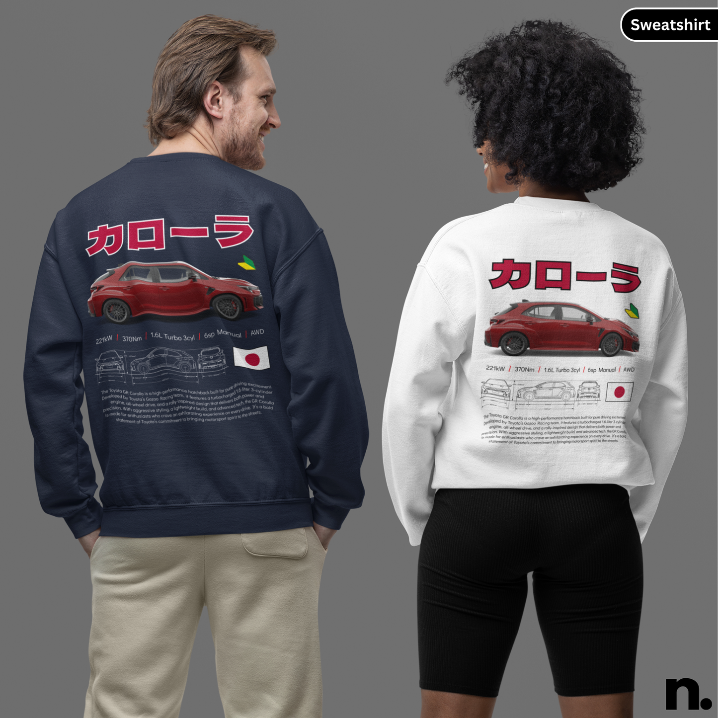 JDM GR Corolla Poster Style Sweatshirt