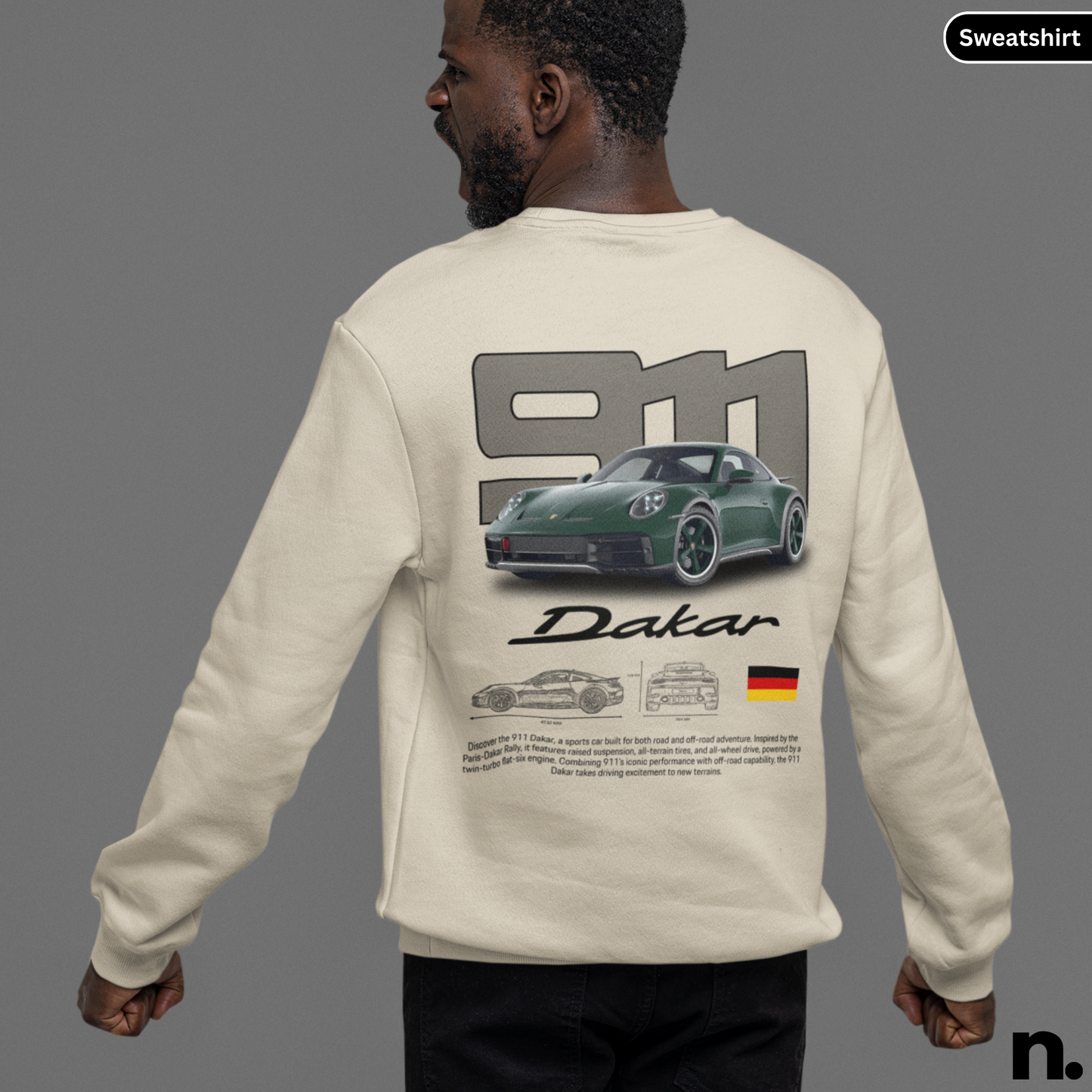 911 Dakar Rally Poster Style Crewneck Sweatshirt