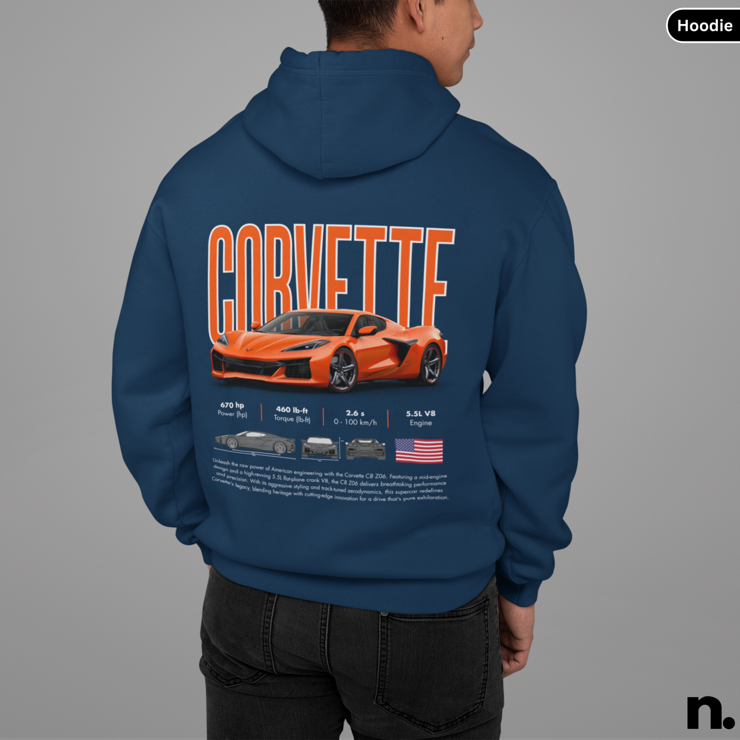 C8 Z06 Poster Style Unisex Hoodie