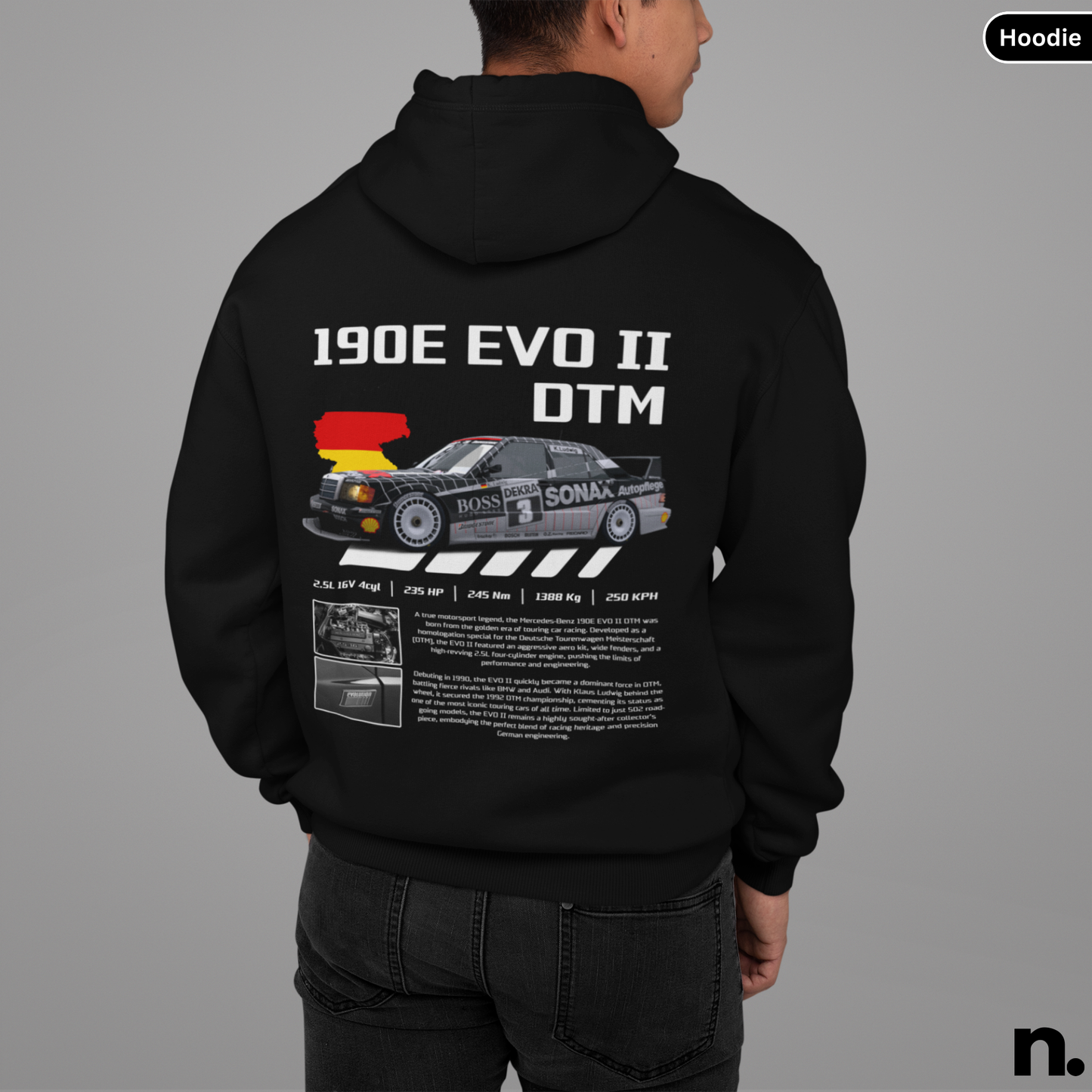 DTM 190E EVO II Poster Style Hoodie