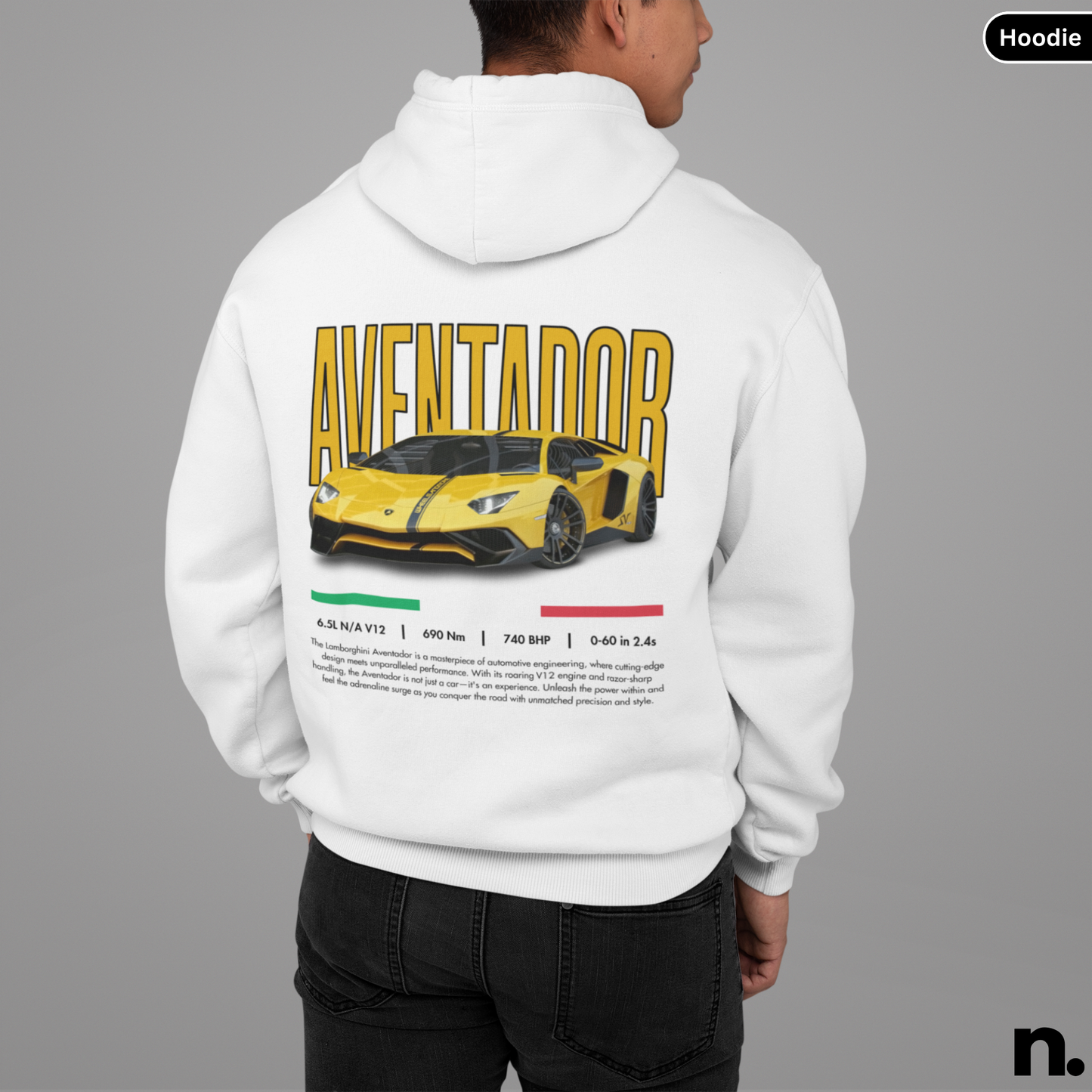 Lambo Aventador Poster Style Hoodie