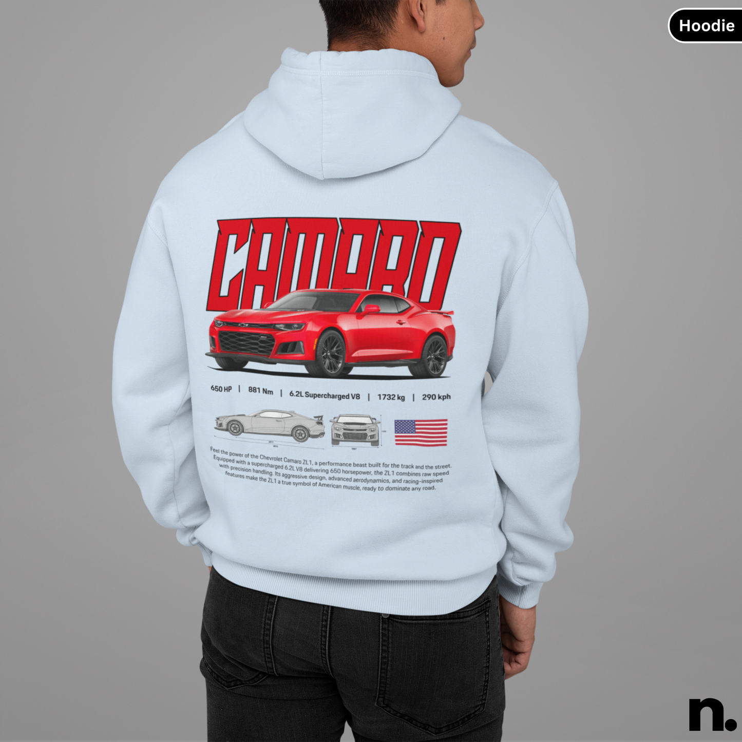 Camaro ZL1 Poster Style Hoodie