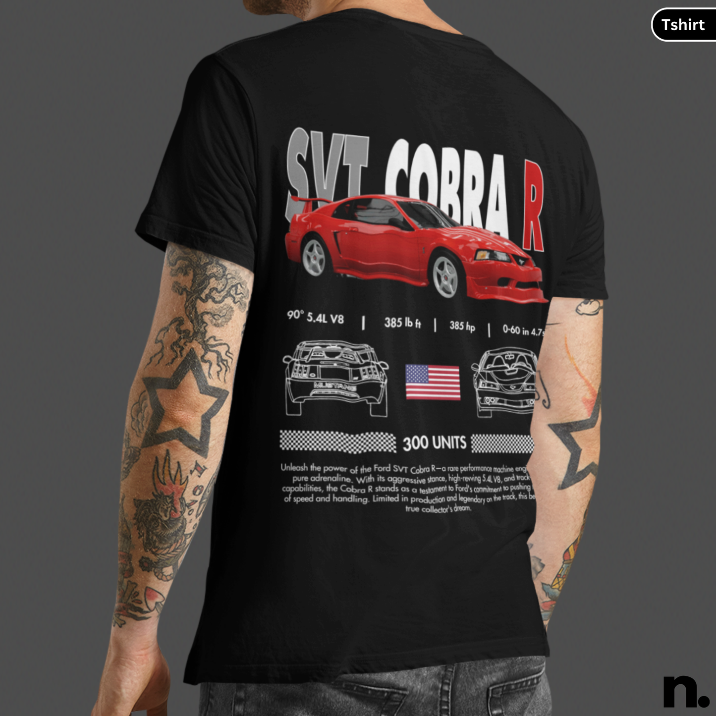 American Muscle Cobra R Poster Style T-shirt