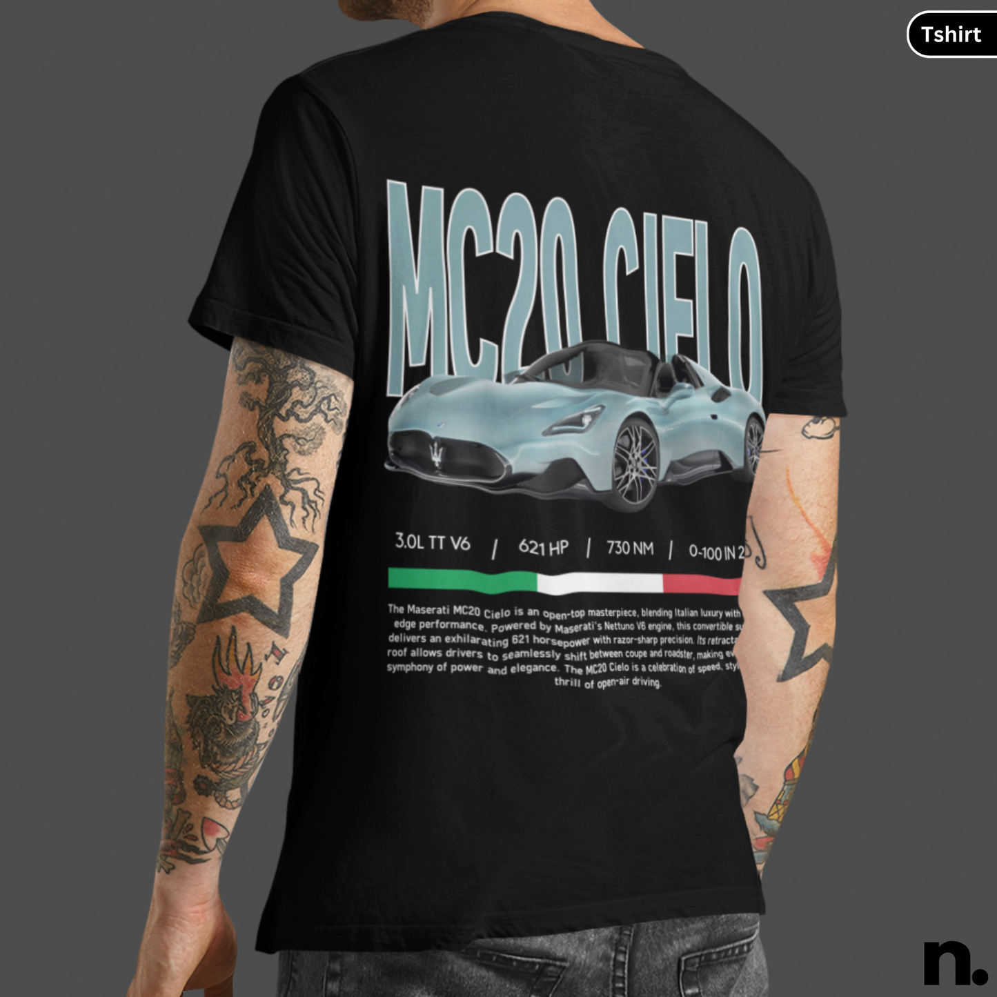 MC20 Cielo Hypercar Poster Style T-shirt