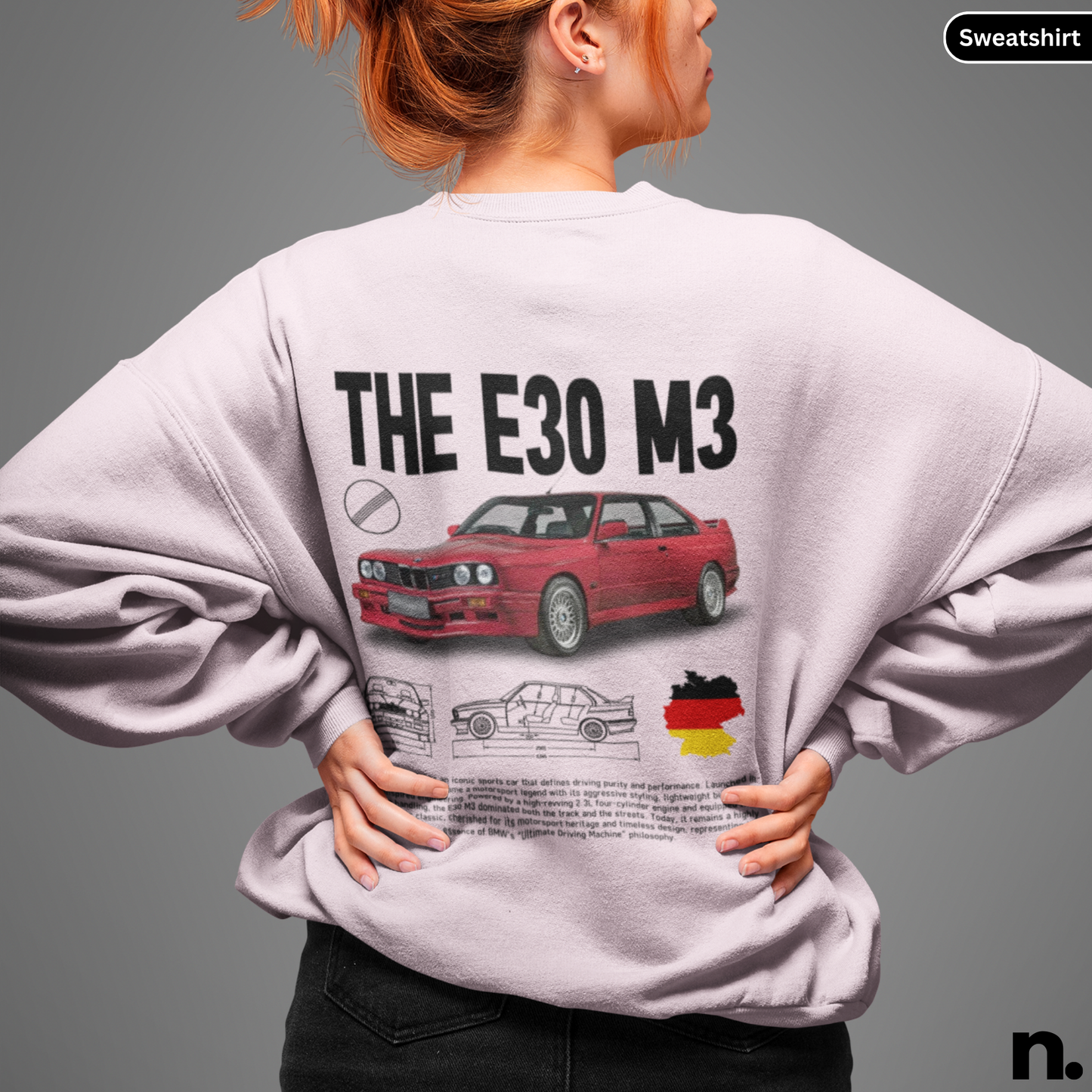 E30 M3 Poster Style Sweatshirt